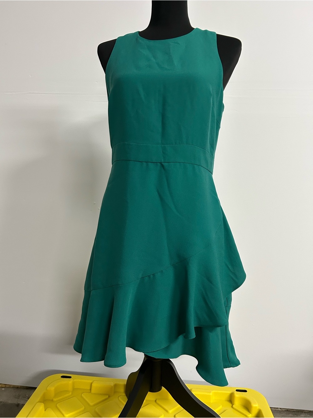 Green Ruffle Hem Dress